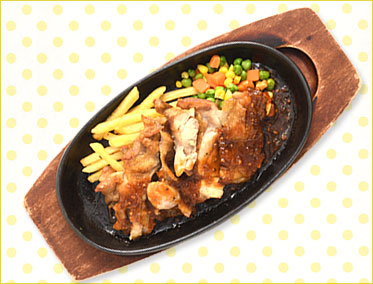 チキンステーキガーリックオニオンソース